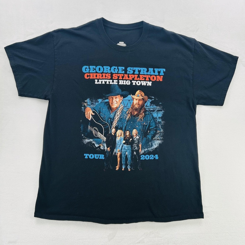 George Strait Chris Stapleton Little Big Town Shirt Mens Extra Large 2024 Tour